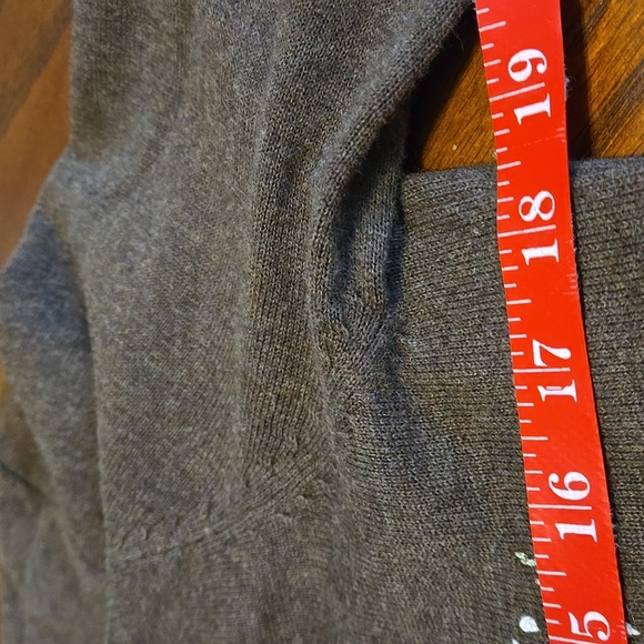Sweater Mercer Street Studio Women Size L Brown Shell w/ Cream Trim Holiday - Picture 8 of 14
